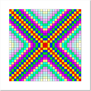 rainbow grid Posters and Art